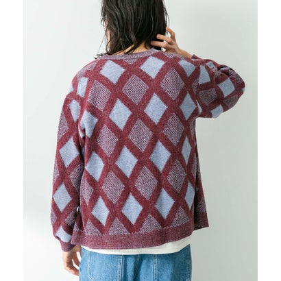 アーバンリサーチ サニーレーベル URBAN RESEARCH Sonny Label ジャガードVネックニットカーディガン （オフ）｜詳細画像