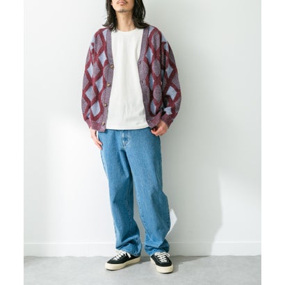アーバンリサーチ サニーレーベル URBAN RESEARCH Sonny Label ジャガードVネックニットカーディガン （オフ）｜詳細画像