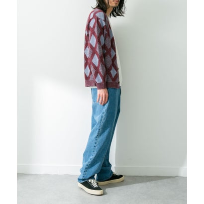 アーバンリサーチ サニーレーベル URBAN RESEARCH Sonny Label ジャガードVネックニットカーディガン （オフ）｜詳細画像