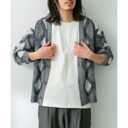 アーバンリサーチ サニーレーベル URBAN RESEARCH Sonny Label ジャガードVネックニットカーディガン （オフ）｜詳細画像