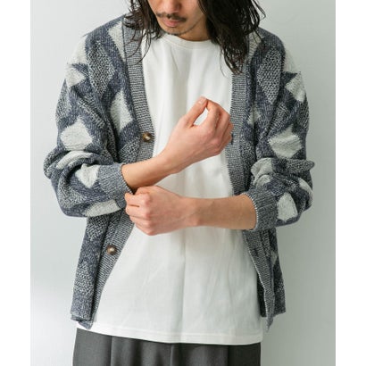 アーバンリサーチ サニーレーベル URBAN RESEARCH Sonny Label ジャガードVネックニットカーディガン （オフ）｜詳細画像