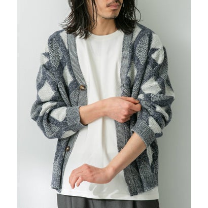 アーバンリサーチ サニーレーベル URBAN RESEARCH Sonny Label ジャガードVネックニットカーディガン （オフ）｜詳細画像