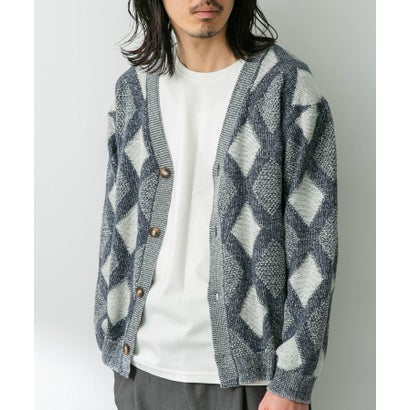 アーバンリサーチ サニーレーベル URBAN RESEARCH Sonny Label ジャガードVネックニットカーディガン （オフ）｜詳細画像