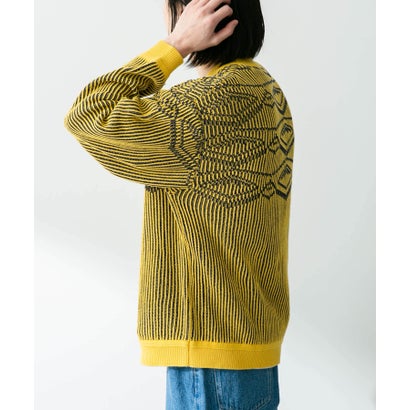 アーバンリサーチ サニーレーベル URBAN RESEARCH Sonny Label ジャガードクルーネックニットプルオーバー （ネイビー）｜詳細画像