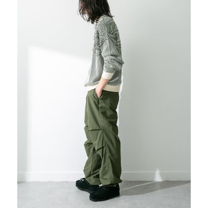 アーバンリサーチ サニーレーベル URBAN RESEARCH Sonny Label ジャガードクルーネックニットプルオーバー （ネイビー）｜詳細画像