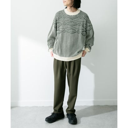 アーバンリサーチ サニーレーベル URBAN RESEARCH Sonny Label ジャガードクルーネックニットプルオーバー （オフ）｜詳細画像