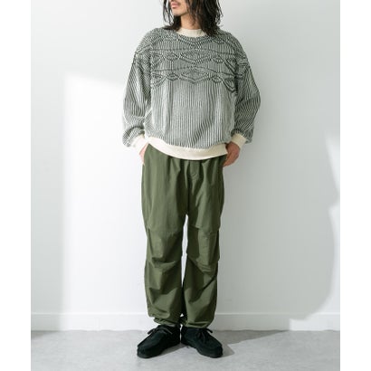 アーバンリサーチ サニーレーベル URBAN RESEARCH Sonny Label ジャガードクルーネックニットプルオーバー （オフ）｜詳細画像