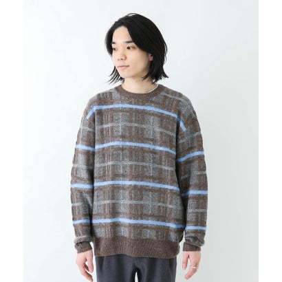 アーバンリサーチ サニーレーベル URBAN RESEARCH Sonny Label ネップ立体チェックプルオーバー （ベージュ）｜詳細画像