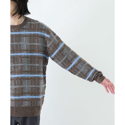 アーバンリサーチ サニーレーベル URBAN RESEARCH Sonny Label ネップ立体チェックプルオーバー （ベージュ）｜詳細画像