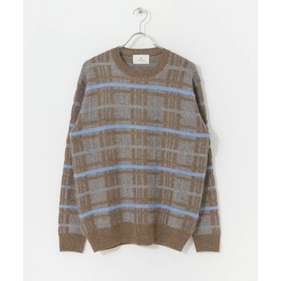 アーバンリサーチ サニーレーベル URBAN RESEARCH Sonny Label ネップ立体チェックプルオーバー （ベージュ）｜詳細画像