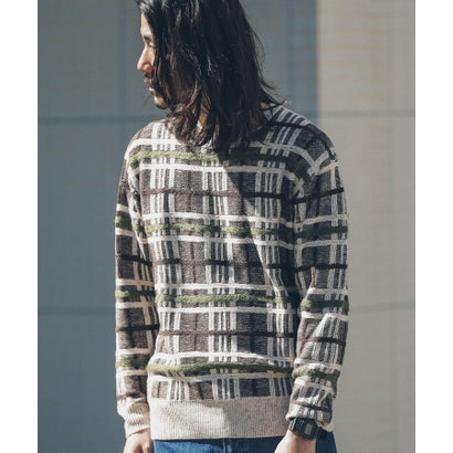 アーバンリサーチ サニーレーベル URBAN RESEARCH Sonny Label ネップ立体チェックプルオーバー （ベージュ）｜詳細画像