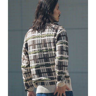 アーバンリサーチ サニーレーベル URBAN RESEARCH Sonny Label ネップ立体チェックプルオーバー （ベージュ）｜詳細画像