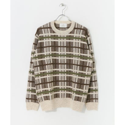 アーバンリサーチ サニーレーベル URBAN RESEARCH Sonny Label ネップ立体チェックプルオーバー （ベージュ）｜詳細画像