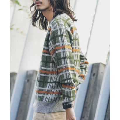 アーバンリサーチ サニーレーベル URBAN RESEARCH Sonny Label ネップ立体チェックプルオーバー （ベージュ）｜詳細画像