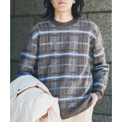 アーバンリサーチ サニーレーベル URBAN RESEARCH Sonny Label ネップ立体チェックプルオーバー （ベージュ）｜詳細画像
