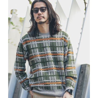 アーバンリサーチ サニーレーベル URBAN RESEARCH Sonny Label ネップ立体チェックプルオーバー （ベージュ）｜詳細画像