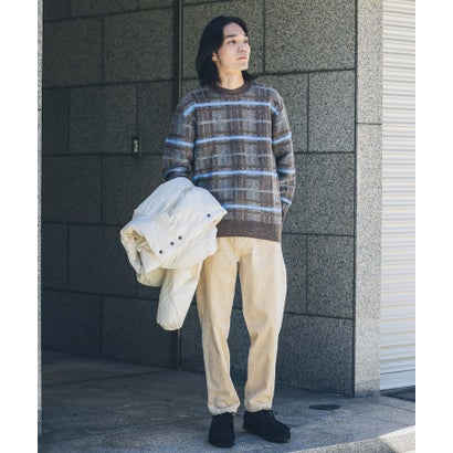 アーバンリサーチ サニーレーベル URBAN RESEARCH Sonny Label ネップ立体チェックプルオーバー （ベージュ）｜詳細画像