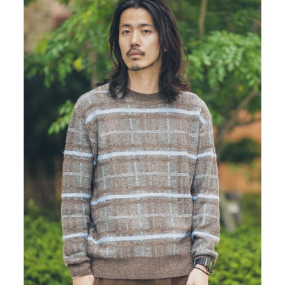 アーバンリサーチ サニーレーベル URBAN RESEARCH Sonny Label ネップ立体チェックプルオーバー （ベージュ）｜詳細画像