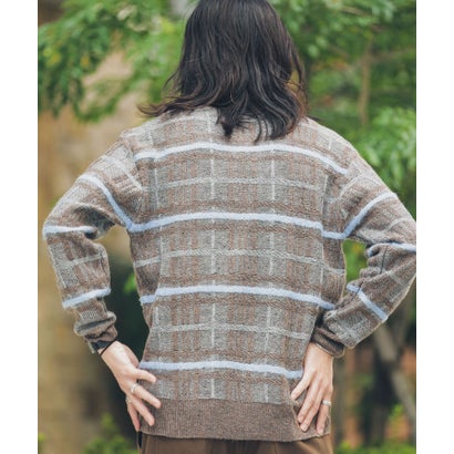 アーバンリサーチ サニーレーベル URBAN RESEARCH Sonny Label ネップ立体チェックプルオーバー （ベージュ）｜詳細画像