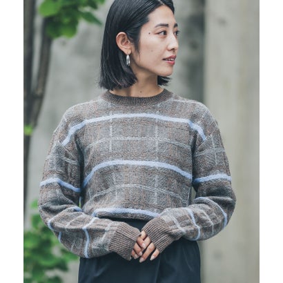 アーバンリサーチ サニーレーベル URBAN RESEARCH Sonny Label ネップ立体チェックプルオーバー （ベージュ）｜詳細画像