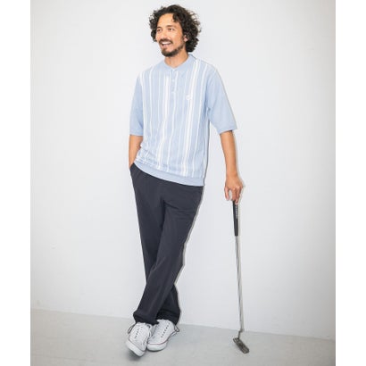 アーバンリサーチ サニーレーベル URBAN RESEARCH Sonny Label OOPS ストライプ半袖ポロシャツ （WHT×NAVY）｜詳細画像