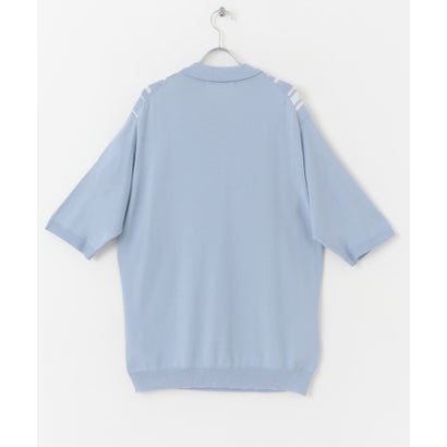 アーバンリサーチ サニーレーベル URBAN RESEARCH Sonny Label OOPS ストライプ半袖ポロシャツ （WHT×NAVY）｜詳細画像