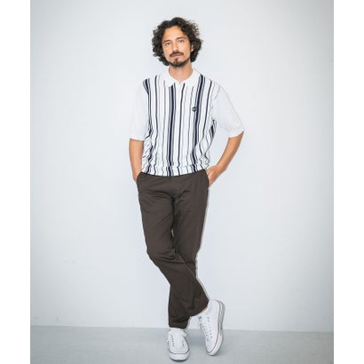 アーバンリサーチ サニーレーベル URBAN RESEARCH Sonny Label OOPS ストライプ半袖ポロシャツ （G.SAX×WHT）｜詳細画像