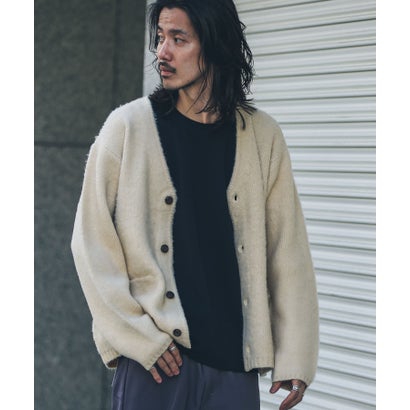 アーバンリサーチ サニーレーベル URBAN RESEARCH Sonny Label モヘアタッチVネックカーディガン （オフ）｜詳細画像