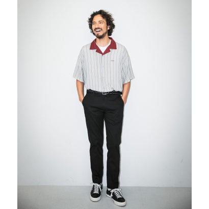 アーバンリサーチ サニーレーベル URBAN RESEARCH Sonny Label OOPS ストライプシャツ （GRY×WINE）｜詳細画像