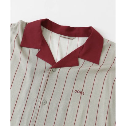 アーバンリサーチ サニーレーベル URBAN RESEARCH Sonny Label OOPS ストライプシャツ （GRY×WINE）｜詳細画像