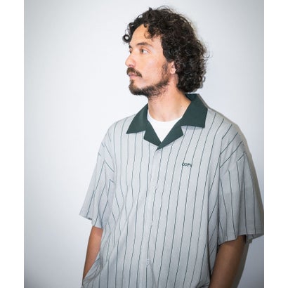 アーバンリサーチ サニーレーベル URBAN RESEARCH Sonny Label OOPS ストライプシャツ （GRY×WINE）｜詳細画像