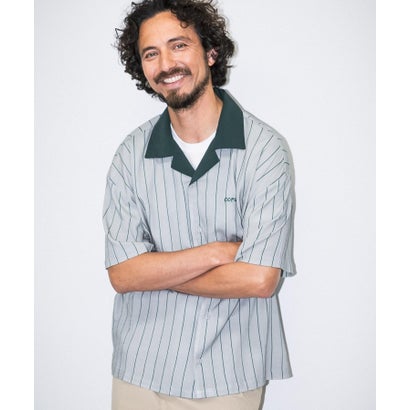 アーバンリサーチ サニーレーベル URBAN RESEARCH Sonny Label OOPS ストライプシャツ （GRY×WINE）｜詳細画像