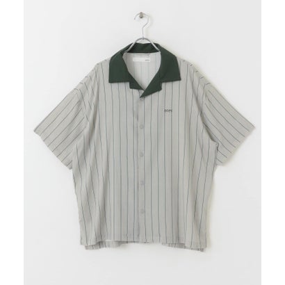 アーバンリサーチ サニーレーベル URBAN RESEARCH Sonny Label OOPS ストライプシャツ （GRY×WINE）｜詳細画像