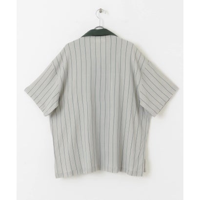 アーバンリサーチ サニーレーベル URBAN RESEARCH Sonny Label OOPS ストライプシャツ （GRY×WINE）｜詳細画像