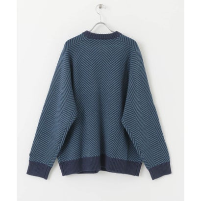 アーバンリサーチ サニーレーベル URBAN RESEARCH Sonny Label 『別注』BAEXFATE×Sonny Label ヘリンボンジップアップニットカーディガン （ブラック）｜詳細画像