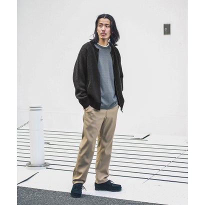 アーバンリサーチ サニーレーベル URBAN RESEARCH Sonny Label 『別注』BAEXFATE×Sonny Label ヘリンボンジップアップニットカーディガン （ブラック）｜詳細画像