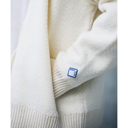 アーバンリサーチ サニーレーベル URBAN RESEARCH Sonny Label 『別注』BAEXFATE×Sonny Label ヘリンボンジップアップニットカーディガン （ブラック）｜詳細画像