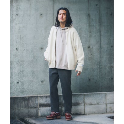 アーバンリサーチ サニーレーベル URBAN RESEARCH Sonny Label 『別注』BAEXFATE×Sonny Label ヘリンボンジップアップニットカーディガン （ブラック）｜詳細画像
