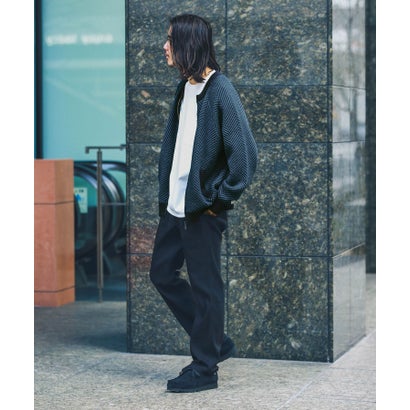 アーバンリサーチ サニーレーベル URBAN RESEARCH Sonny Label 『別注』BAEXFATE×Sonny Label ヘリンボンジップアップニットカーディガン （ナチュラル）｜詳細画像