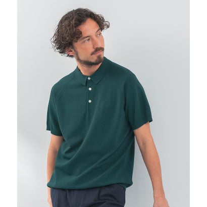 アーバンリサーチ サニーレーベル URBAN RESEARCH Sonny Label 『洗濯可』OOPS 半袖ラグランニットポロシャツ （ネイビー）｜詳細画像