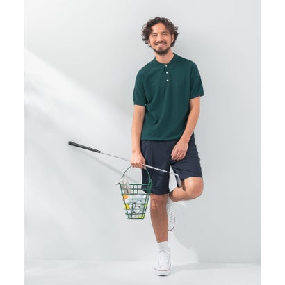 アーバンリサーチ サニーレーベル URBAN RESEARCH Sonny Label 『洗濯可』OOPS 半袖ラグランニットポロシャツ （ネイビー）｜詳細画像