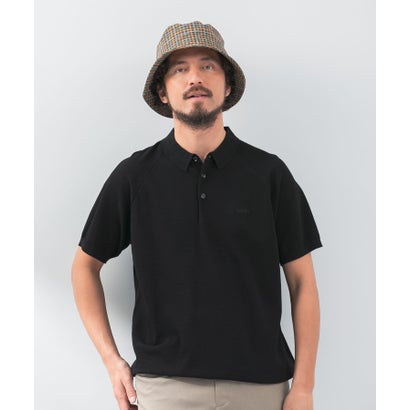 アーバンリサーチ サニーレーベル URBAN RESEARCH Sonny Label 『洗濯可』OOPS 半袖ラグランニットポロシャツ （ブラック）｜詳細画像