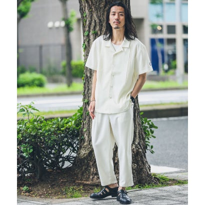 アーバンリサーチ サニーレーベル URBAN RESEARCH Sonny Label 『別注』BAEXFATE×Sonny Label テックリネンショートスリーブシャツ （ナチュラル）｜詳細画像