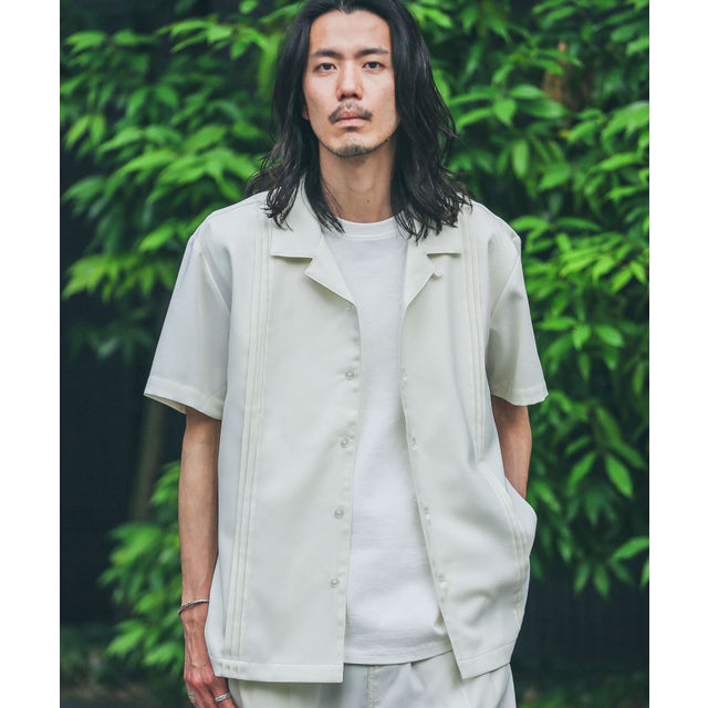 『別注』BAEXFATE×Sonny Label テックリネンショートスリーブシャツ （ナチュラル）