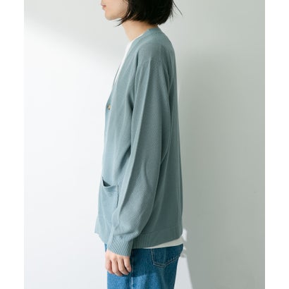 アーバンリサーチ サニーレーベル URBAN RESEARCH Sonny Label 『接触冷感』ライトカノコニットカーディガン （ブルーグリーン）｜詳細画像