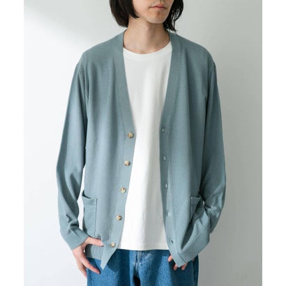 アーバンリサーチ サニーレーベル URBAN RESEARCH Sonny Label 『接触冷感』ライトカノコニットカーディガン （ブルーグリーン）｜詳細画像