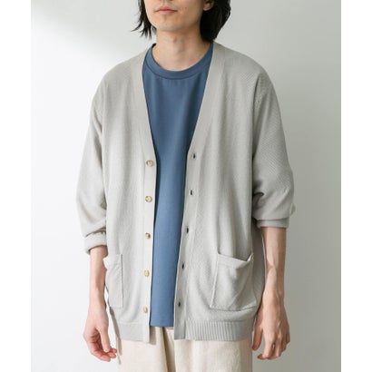 アーバンリサーチ サニーレーベル URBAN RESEARCH Sonny Label 『接触冷感』ライトカノコニットカーディガン （ブルーグリーン）｜詳細画像