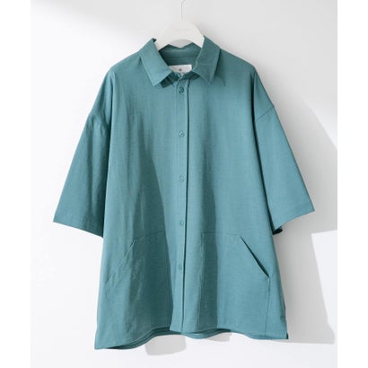 アーバンリサーチ サニーレーベル URBAN RESEARCH Sonny Label 『接触冷感』『吸水速乾』カットソーシャツ （ブルーグリーン）｜詳細画像