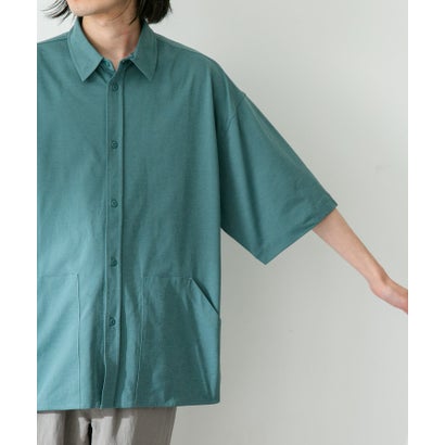 アーバンリサーチ サニーレーベル URBAN RESEARCH Sonny Label 『接触冷感』『吸水速乾』カットソーシャツ （ブルーグリーン）｜詳細画像