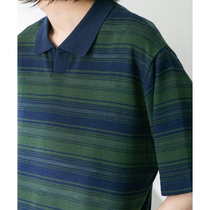 アーバンリサーチ サニーレーベル URBAN RESEARCH Sonny Label ジャガードボーダーポロシャツ （オフ）｜詳細画像